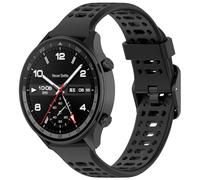 QJONSIU Bracelet Compatible avec Oppo Watch Sport, Respirant Bracelet en Silicone Souple, Respectueux de la Peau-Noir