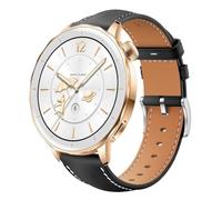 QJONSIU Bracelet Compatible avec OPPO Watch X2 Mini, Respirant Souple Remplacement Strap en Cuir, Réglable-Noir
