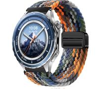 QJONSIU Bracelet Compatible avec OppoWatch X2, Respirant Nylon Remplacement Strap avec Boucle Magnétique-Noir