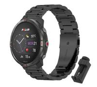QJONSIU Bracelet Compatible avec Polar Grit X2, Acier Inoxydable Métal Remplacement Strap, Réglable-Black