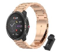 QJONSIU Bracelet Compatible avec Polar Grit X2, Acier Inoxydable Métal Remplacement Strap, Réglable-RG