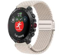 QJONSIU Bracelet Compatible avec Polar Grit X2 Pro, Respirant Nylon Remplacement Strap avec Boucle Magnétique-white