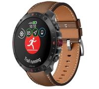 QJONSIU Bracelet Compatible avec Polar Grit X2 Pro, Respirant Souple Remplacement Strap en Cuir, Réglable-Brun