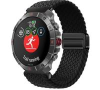QJONSIU Bracelet Compatible avec Polar Grit X2 Pro Titan, Respirant Nylon Remplacement Strap avec Boucle Magnétique-Noir