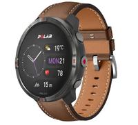 QJONSIU Bracelet Compatible avec Polar Grit X2, Respirant Souple Remplacement Strap en Cuir, Réglable-Brun