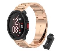 QJONSIU Bracelet Compatible avec Polar Street X, Acier Inoxydable Métal Remplacement Strap, Réglable-Black