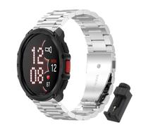 QJONSIU Bracelet Compatible avec Polar Street X, Acier Inoxydable Métal Remplacement Strap, Réglable-Silver