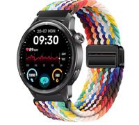 QJONSIU Bracelet Compatible avec Realme Watch S2, Respirant Nylon Remplacement Strap avec Boucle Magnétique-Colourful