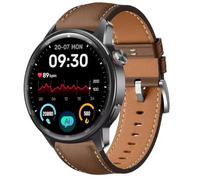 QJONSIU Bracelet Compatible avec Realme Watch S2, Respirant Souple Remplacement Strap en Cuir, Réglable-Brun