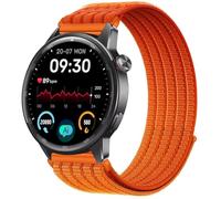 QJONSIU Bracelet Compatible avec Realme Watch S2, Sport Respirant Nylon Remplacement Strap Léger Réglable-orange