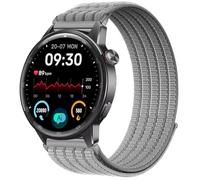 QJONSIU Bracelet Compatible avec Realme Watch S2, Sport Respirant Nylon Remplacement Strap Léger Réglable-Gris