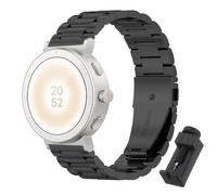 QJONSIU Bracelet Compatible avec Realme Watch S5, Acier Inoxydable Métal Remplacement Strap, Réglable-Black