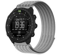 QJONSIU Bracelet Compatible avec Suunto Core 2, Sport Respirant Nylon Remplacement Strap Léger Réglable-Gris