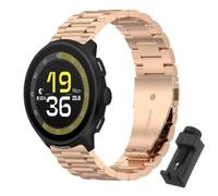QJONSIU Bracelet Compatible avec Suunto Run, Acier Inoxydable Métal Remplacement Strap, Réglable-RG