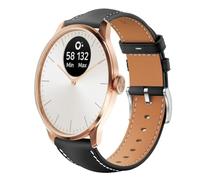 QJONSIU Bracelet Compatible avec Withings ScanWatch Light, Respirant Souple Remplacement Strap en Cuir, Réglable-Noir