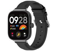 QJONSIU Bracelet Compatible avec Xiaomi Redmi Watch 5, [Respirant] Bracelet en Cuir Véritable, Souple Bracelet strap de Remplacement pour Xiaomi Redmi Watch 5-Noir