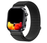 QJONSIU Bracelet Sport en Nylon Compatible avec Knauermann Pro 4 ECKIG, Souple Respirant Antisueur Remplacement Strap-Noir