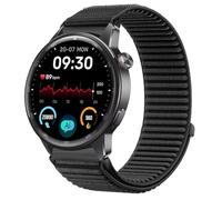 QJONSIU Bracelet Sport en Nylon Compatible avec Realme Watch S2, Souple Respirant Antisueur Remplacement Strap-Noir