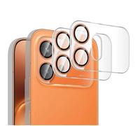 QJONSIU Caméra Arrière Protecteur Compatible avec Honor 600, 2 Pack Film de Protection HD, Anneau en Alliage D'aluminium, Anti rayures-Orange