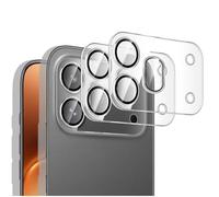 QJONSIU Caméra Arrière Protecteur Compatible avec Honor 600 Pro, 2 Pack Film de Protection HD, Anneau en Alliage D'aluminium, Anti rayures-Argent