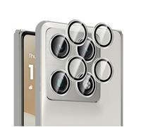 QJONSIU Caméra Arrière Protecteur Compatible avec Motorola Razr Fold, Anneau en Alliage D'aluminium, Film de Protection HD, Anti rayures-Argent