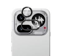 QJONSIU Caméra Arrière Protecteur Compatible avec Nothing Phone 4a Pro, 2 Pièces Anneau en Alliage D'aluminium, Film de Protection HD, Anti rayures-Noir