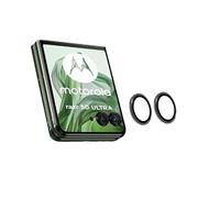 QJONSIU Caméra Arrière Protecteur pour Motorola Razr 60 Ultra, [2 Pièces] Anneau en Alliage D'aluminium, Film de Protection HD, [Anti-rayures] pour Motorola Razr 60 Ultra-Noir
