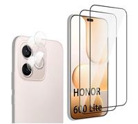 QJONSIU Compatible avec Honor 600 Lite Film Protecteur, 2 Pack Protecteur D'écran, 2 Pack Protecteur de Caméra Arrière, Anti rayures