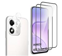 QJONSIU Compatible avec Honor 600 Smart Film Protecteur, 2 Pack Protecteur D'écran, 2 Pack Protecteur de Caméra Arrière, Anti rayures