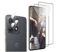 QJONSIU Compatible avec Motorola Edge 70 Max Film Protecteur, 2 Pack Protecteur D'écran, 2 Pack Protecteur de Caméra Arrière, Anti rayures