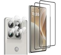 QJONSIU Compatible avec Motorola Moto G37 Film Protecteur, 2 Pack Protecteur D'écran, 2 Pack Protecteur de Caméra Arrière, Anti rayures