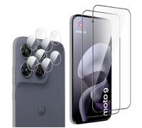 QJONSIU Compatible avec Motorola Moto G87 Film Protecteur, 2 Pack Protecteur D'écran, 2 Pack Protecteur de Caméra Arrière, Anti rayures