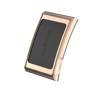 QJONSIU Coque Compatible avec Amazfit Helio Strap, Métal Anti-Rayures Protection Case-Or Rose