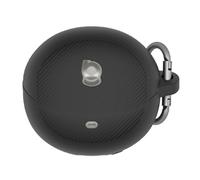 QJONSIU Coque Compatible avec Baseus Inspire XP1, Antichoc Robuste Souple Silicone Protection avec Mousqueton, Protection Intégrale du Corps-Noir