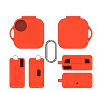 QJONSIU Coque Compatible avec CMF Buds 2/Buds 2 Plus, Antichoc Robuste Souple Silicone Protection avec Mousqueton, Protection Intégrale du Corps-Orange