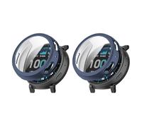 QJONSIU Coque Compatible avec Garmin Forerunner 170 avec Protection D'écran, 2 Pack Anti-Rayures Coque de Protection en TPU Souple-Bleu