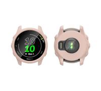 QJONSIU Coque Compatible avec Garmin Forerunner 255, 2 Pack Antichoc Souple Silicone Protecteur Case Anti-Rayures-Pink
