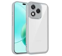 QJONSIU Coque Compatible avec Honor 600 Lite, Antichoc TPU Souple & Hard PC Protecteur HD Transparente Mince Cover-White