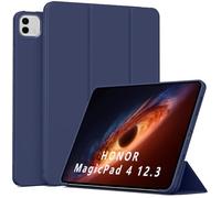 QJONSIU Coque Compatible avec Honor MagicPad 4 12.3 2026, Fonction Stand, Anti-Choc Protection, Ultra-Mince TPU Kickstand Case-Blue
