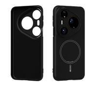 QJONSIU Coque Compatible avec Huawei Pura 80 Ultra, Compatible avec MagSafe, Ultra-Fin Silicone Liquide Antichoc Souple Case-Noir