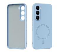 QJONSIU Coque Compatible avec Infinix Hot 60 Pro, Compatible avec MagSafe, Ultra-Fin Silicone Liquide Antichoc Souple Case-Bleu Ciel