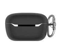 QJONSIU Coque Compatible avec JBL Endurance Race 2, Antichoc Robuste Souple Silicone Protection avec Mousqueton, Protection Intégrale du Corps-Noir