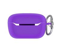 QJONSIU Coque Compatible avec JBL Endurance Race 2, Antichoc Robuste Souple Silicone Protection avec Mousqueton, Protection Intégrale du Corps-Mauve