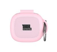 QJONSIU Coque Compatible avec JBL Live Pro 2, Antichoc Robuste Souple Silicone Protection avec Mousqueton, Protection Intégrale du Corps-Rose