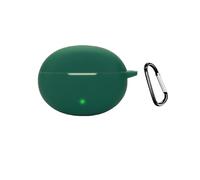 QJONSIU Coque Compatible avec OnePlus Nord Buds 4 Pro, Protection Coque en Silicone Souple Case avec Mousqueton-Vert