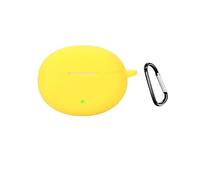 QJONSIU Coque Compatible avec OnePlus Nord Buds 4 Pro, Protection Coque en Silicone Souple Case avec Mousqueton-Jaune