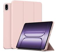 QJONSIU Coque Compatible avec OnePlus Pad 3, Fonction Stand, Protection en TPU Anti-Choc, Intelligent Ultra-Mince Kickstand Case-Rose