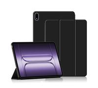 QJONSIU Coque Compatible avec OnePlus Pad 3/OnePlus Pad 2 Pro, Fonction Stand Coque de Protection en TPU Anti-Choc, Intelligent Ultra-Mince Kickstand Case-Noir