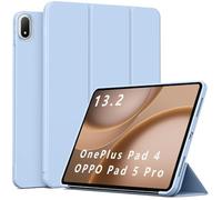 QJONSIU Coque Compatible avec OnePlus Pad 4 13.2, Fonction Stand, Anti-Choc Protection, Intelligent Ultra-Mince TPU Kickstand Case-Bleu Ciel