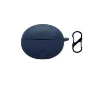 QJONSIU Coque Compatible avec Oppo Enco Air 5 Pro, Protection Coque en Silicone Souple Case avec Mousqueton-Bleu